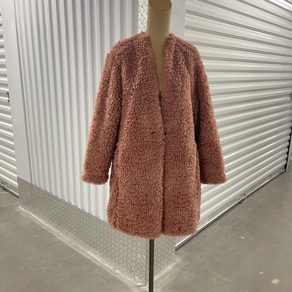 ZARA PINK TEDDY FLEECE COAT #Cybermondaysale - Picture 7 of 8